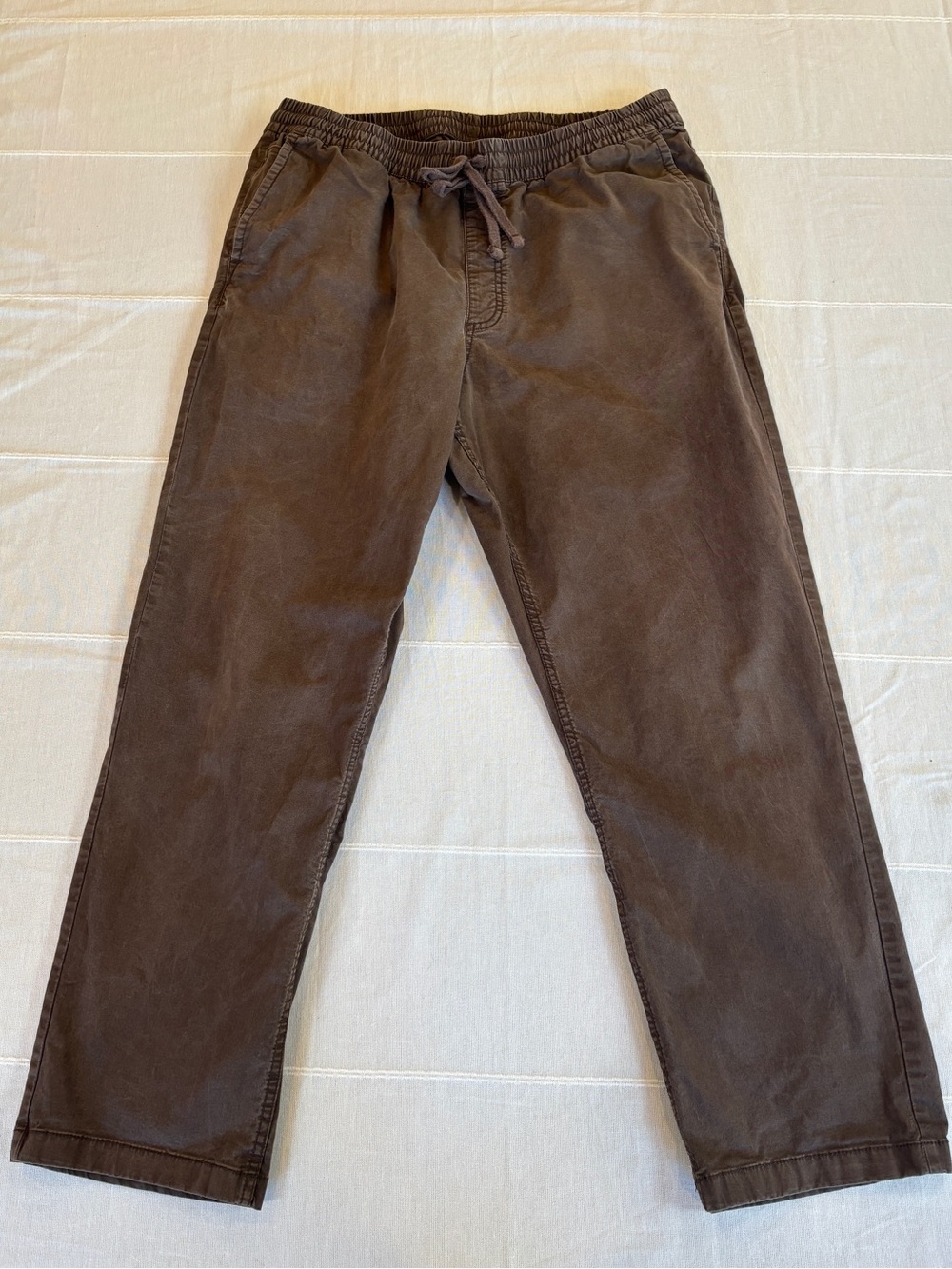 Vans Range Elastic Relaxed Fit Pants Brown Chino Mens XL Drawstring RN 96277